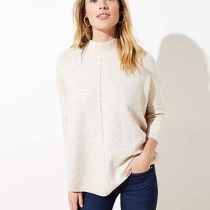 LOFT MOCK NECK PONCHO SWEATER